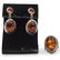 (3 Pc) Vintage Amber and Sterling Set - 2