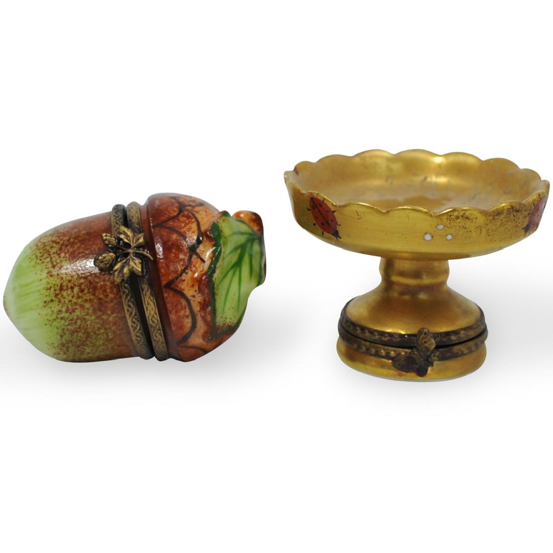 (2 Pc) Limoges Porcelain Pill Box (1 of 4)