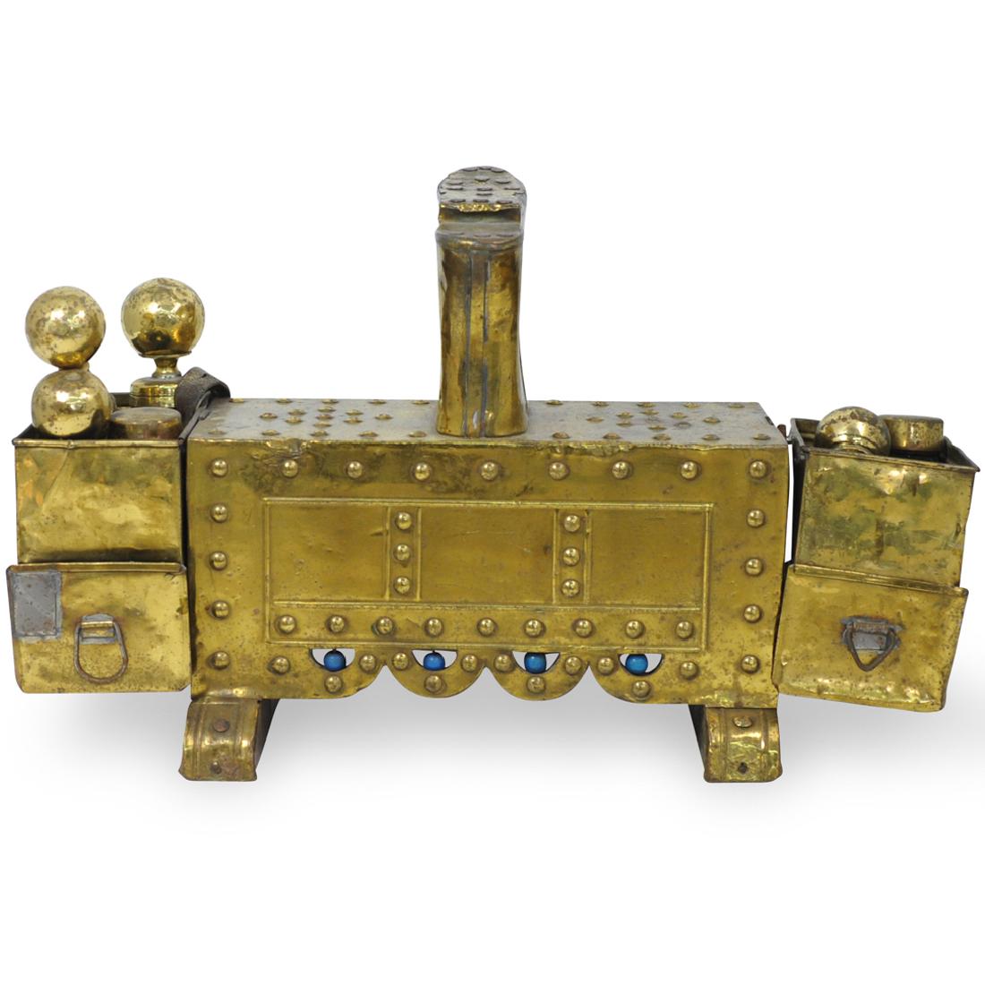 Turkish Brass Clad Shoe Shine Stand (1 of 8)