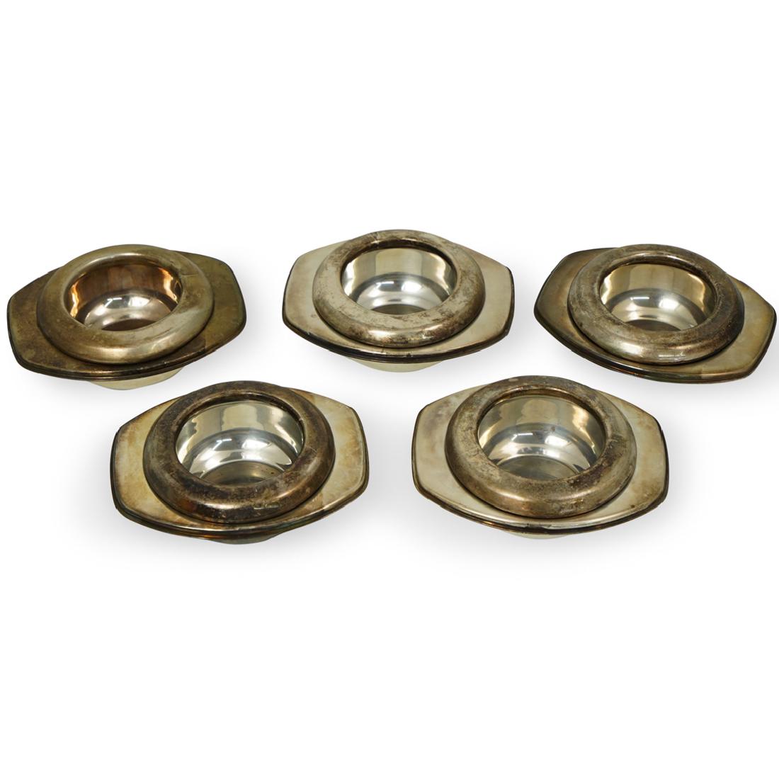 (5 Pc) Silver Plated Shrimp Bowls (1 of 4)