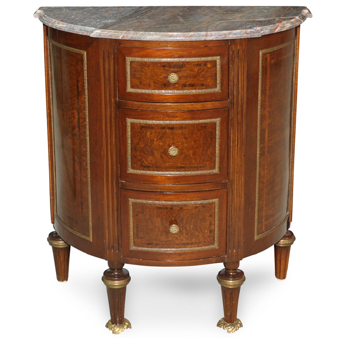 Flame Mahogany Demilune Chest of Drawers (1 of 6)