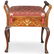 Antique Queen Anne Style Inlaid Bench