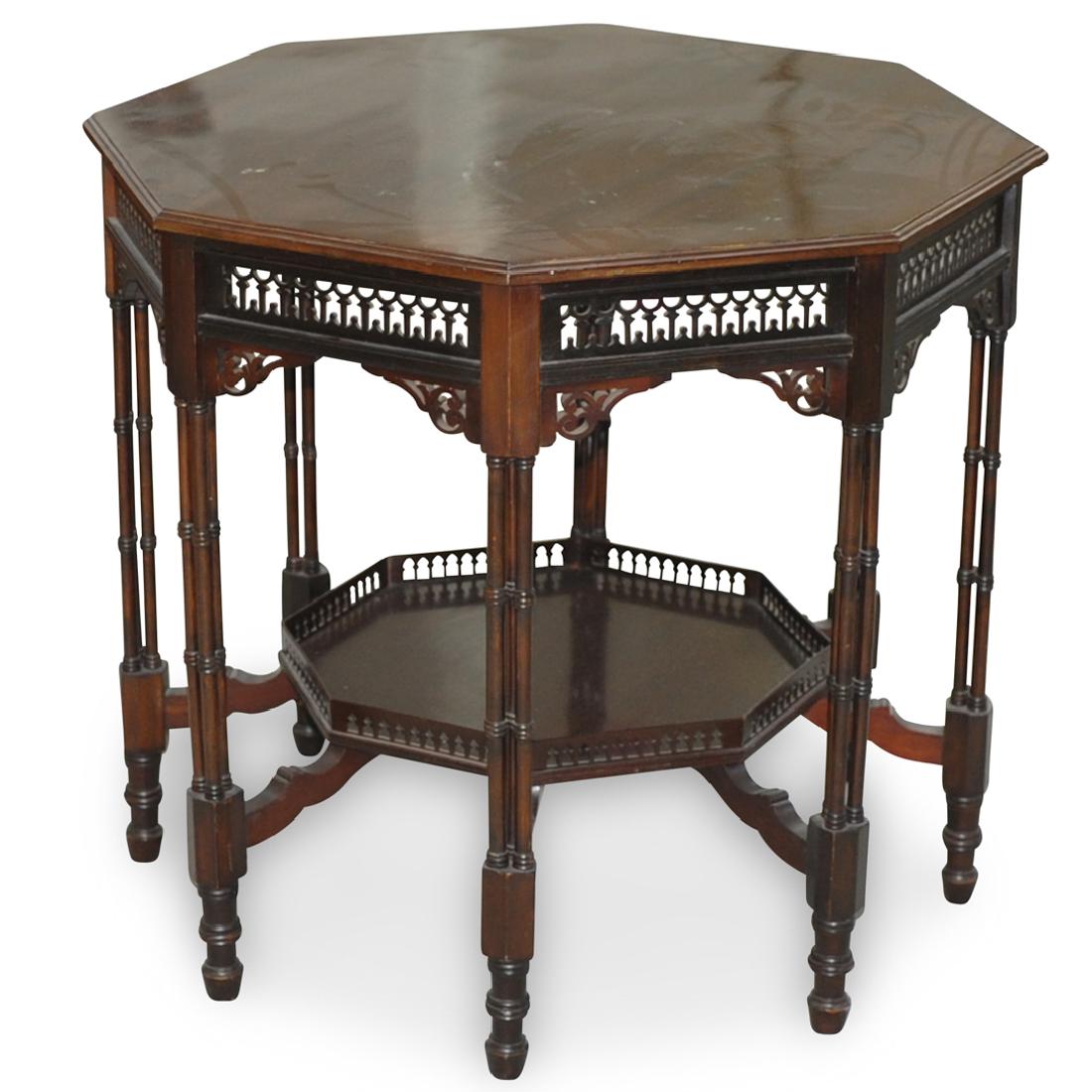 Antique Mahogany Octagonal Table (1 of 5)