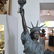 Cast Iron Statue of Liberty Converted Lamp - 6