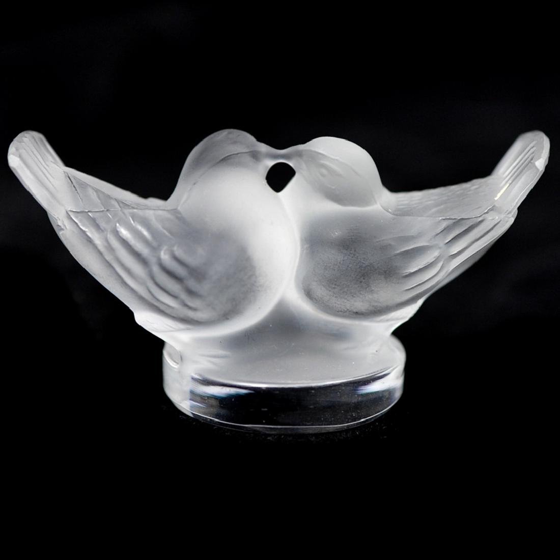 Lalique Crystal Love Birds Paperweight (1 of 3)