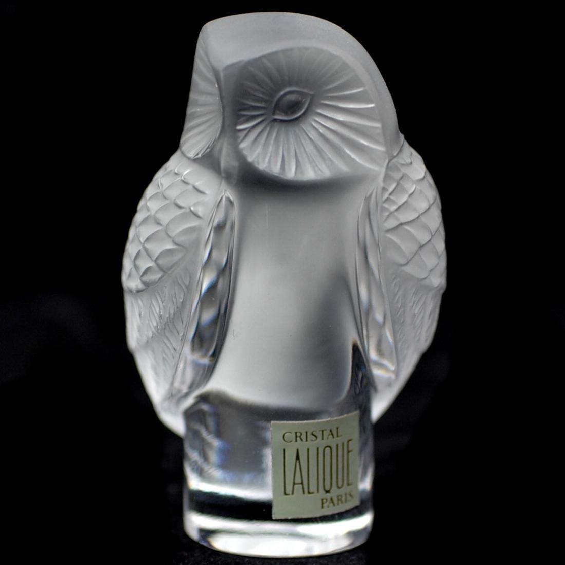 Lalique Crystal Owl Paperweight (1 of 3)