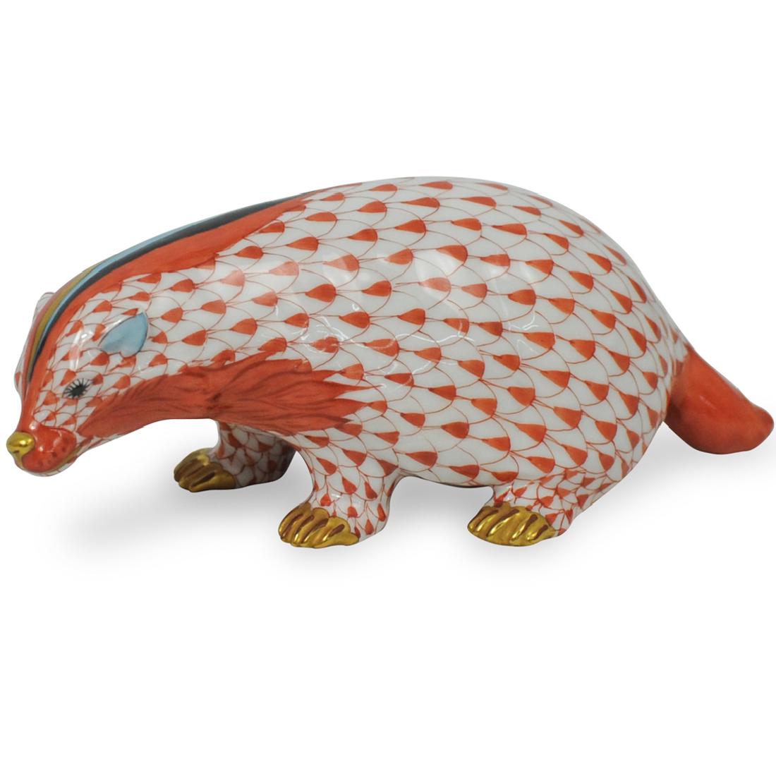 Herend Porcelain Fishnet Badger (1 of 4)