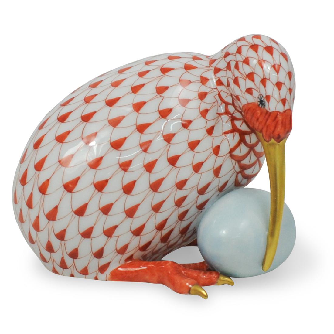Herend Porcelain Fishnet Kiwi Bird Figurine (1 of 4)