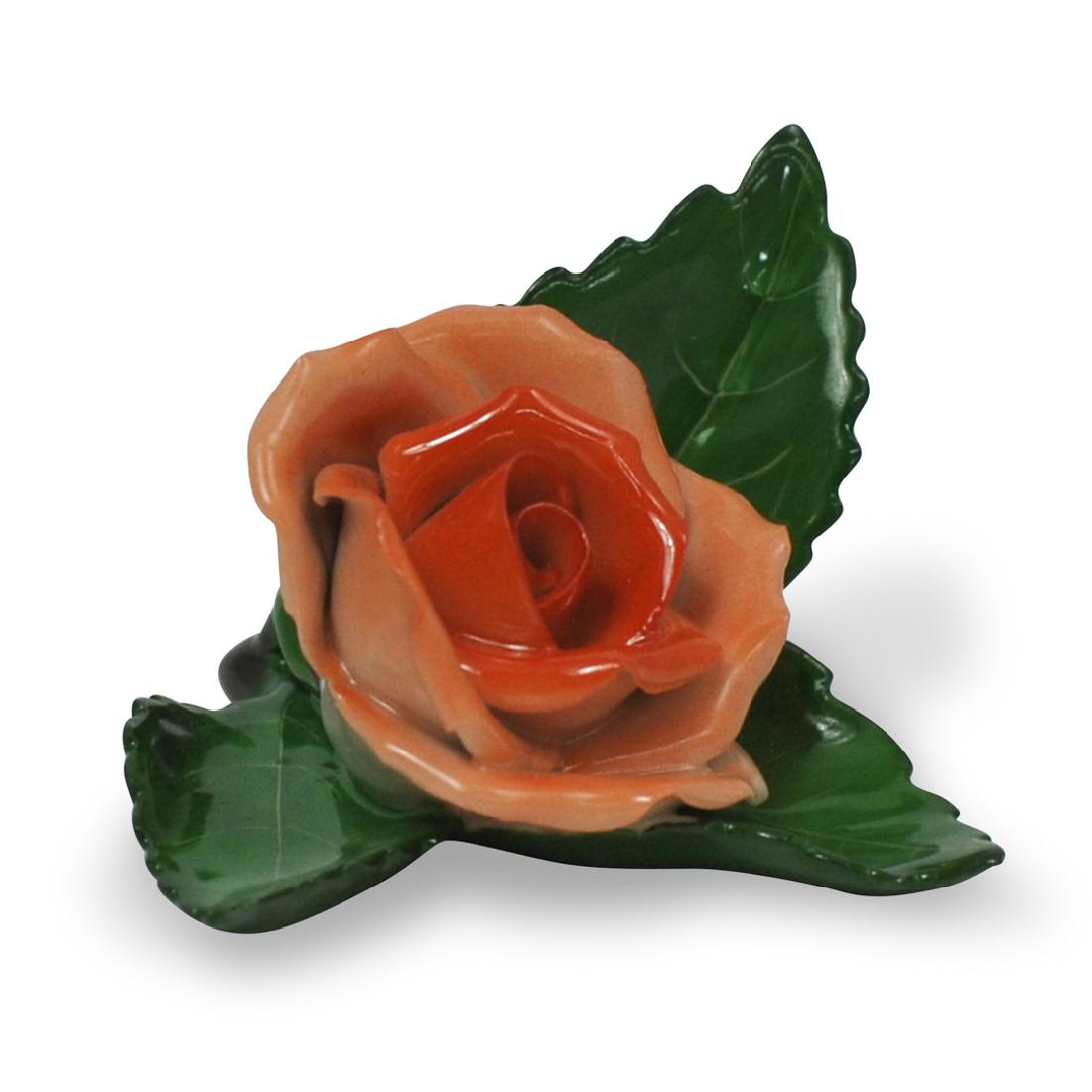 Herend Porcelain Rose on Leaf Card Holder (1 of 3)
