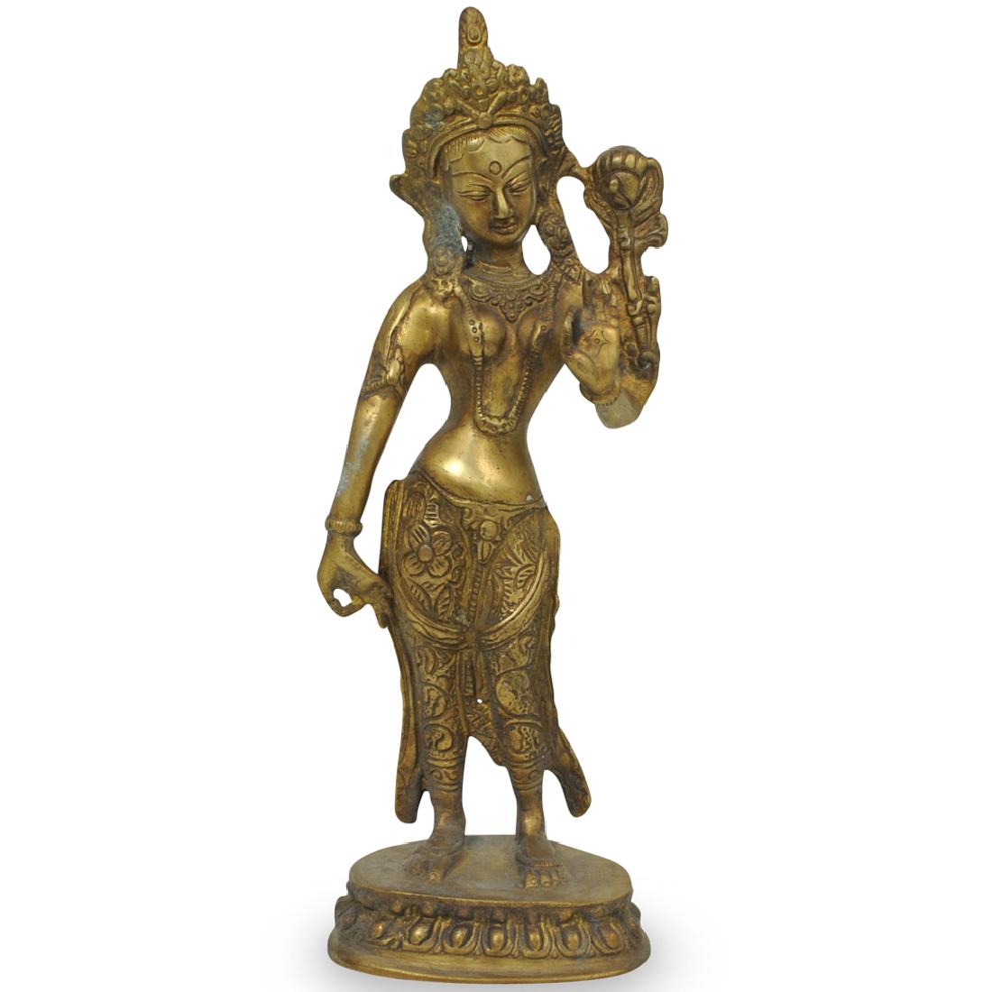 Chinese Brass Guanyin Statue (1 of 5)