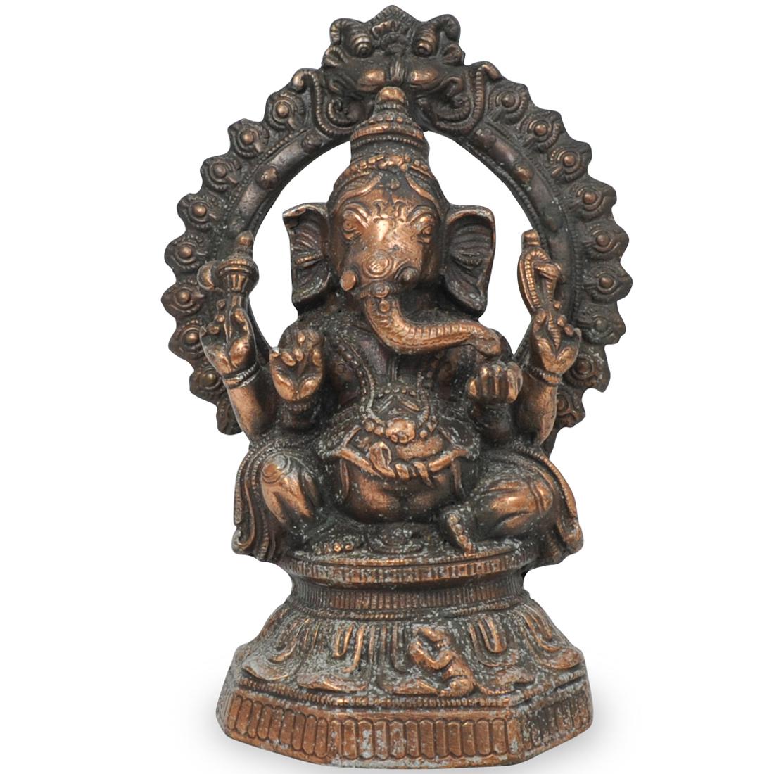 Indian Copper Lord Ganesh Statue (1 of 5)