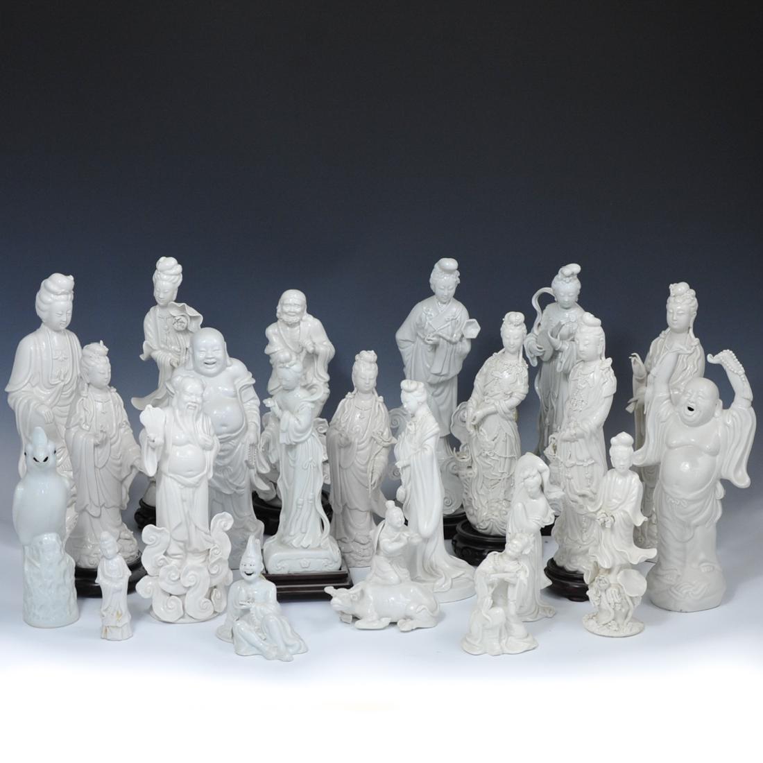 (23 Pc) Lot Blanc de Chine Figurines (1 of 12)