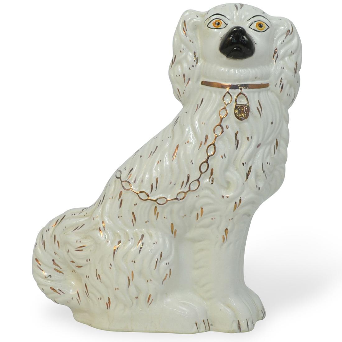 Staffordshire Porcelain Spaniel Figurine (1 of 3)