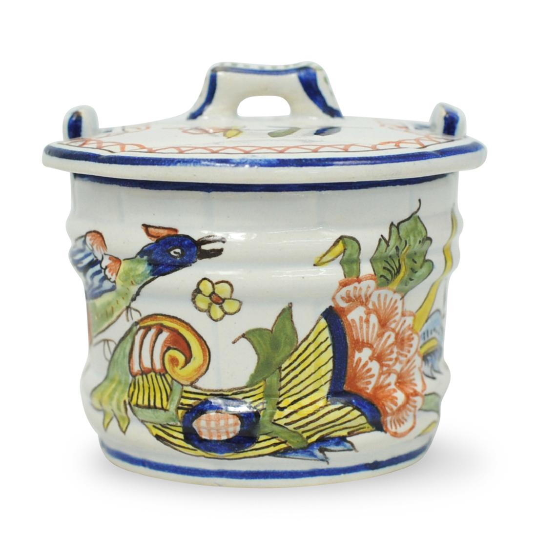 French Faience Covered Bowl (1 of 4)