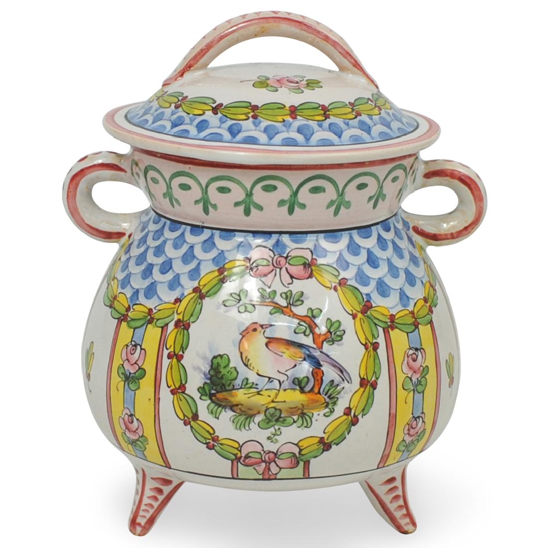 French Faience Covered Jar (1 of 4)