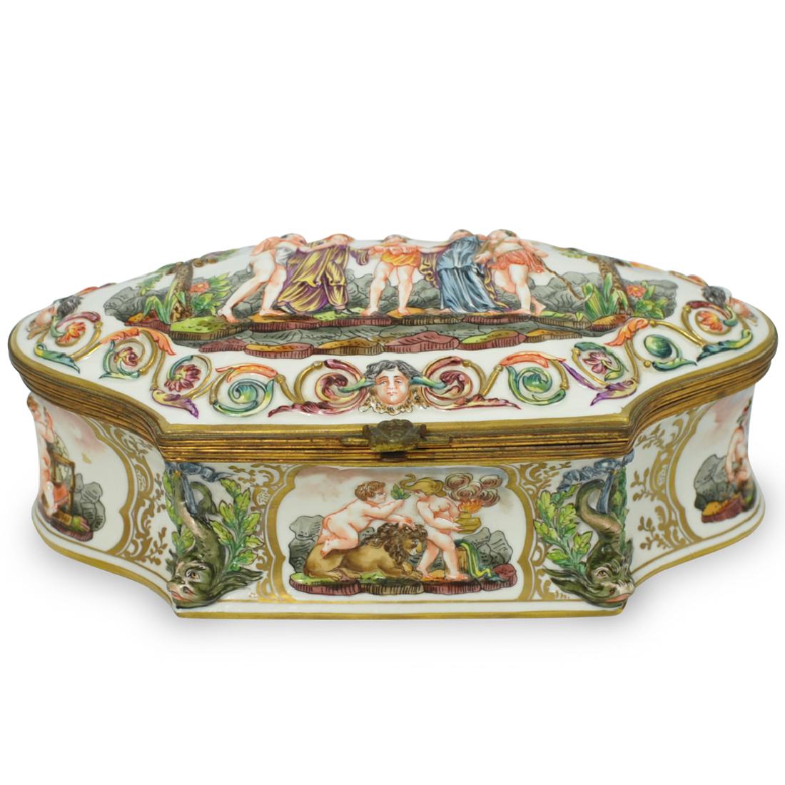 Antique Capodimonte Porcelain Casket (1 of 8)