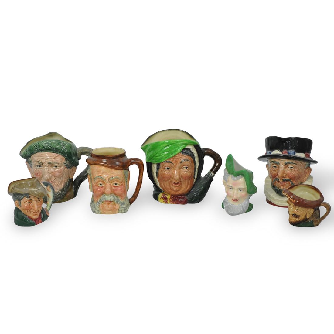 (7 Pc) Royal Doulton Porcelain Toby Jugs (1 of 4)