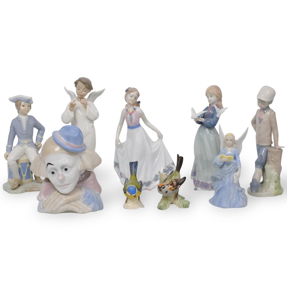 (9 Pc) Continental Porcelain Figurines (1 of 10)