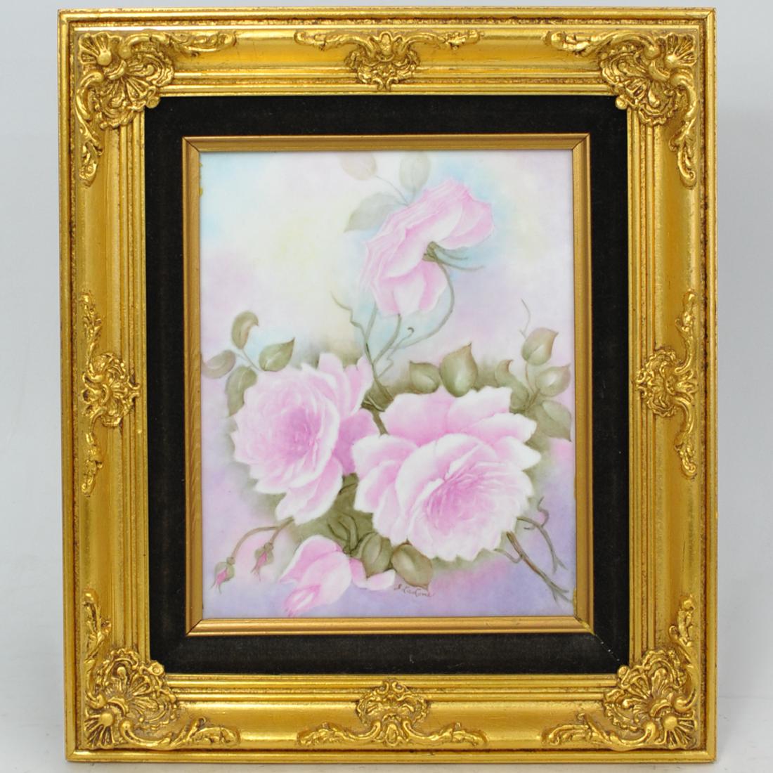 Signed Painted Porcelain Plaque (1 of 5)