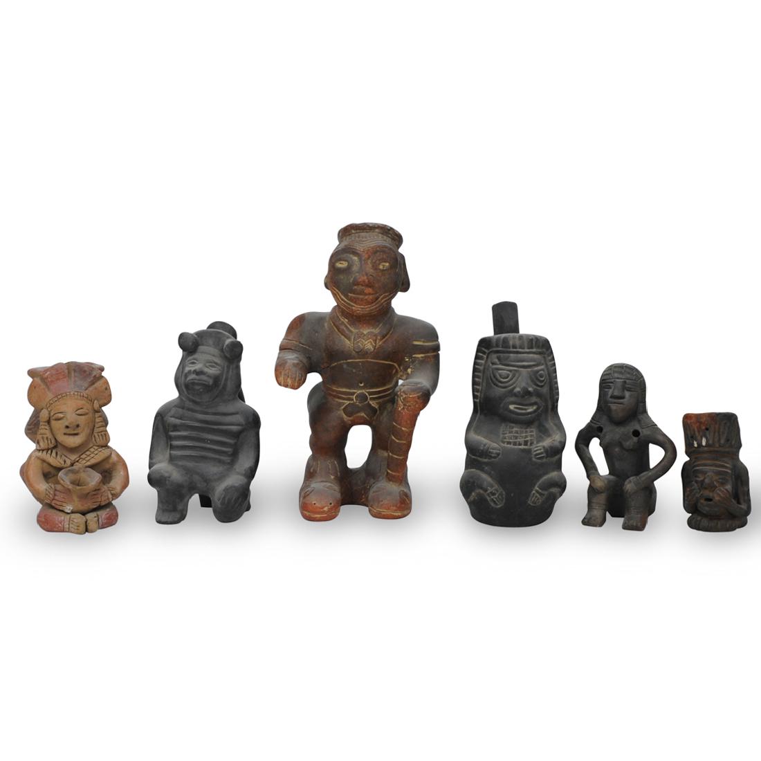 (6 Pc) Pre-Columbian Style Earthenware Effigies (1 of 9)