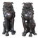 Pair Of Large Japanese Bronze Foo Dogs