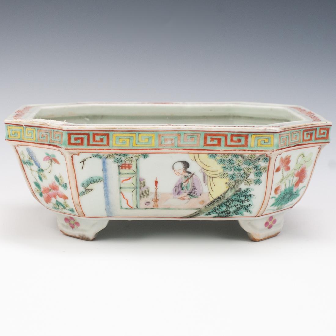 Antique Chinese Celadon Footed Planter (1 of 6)