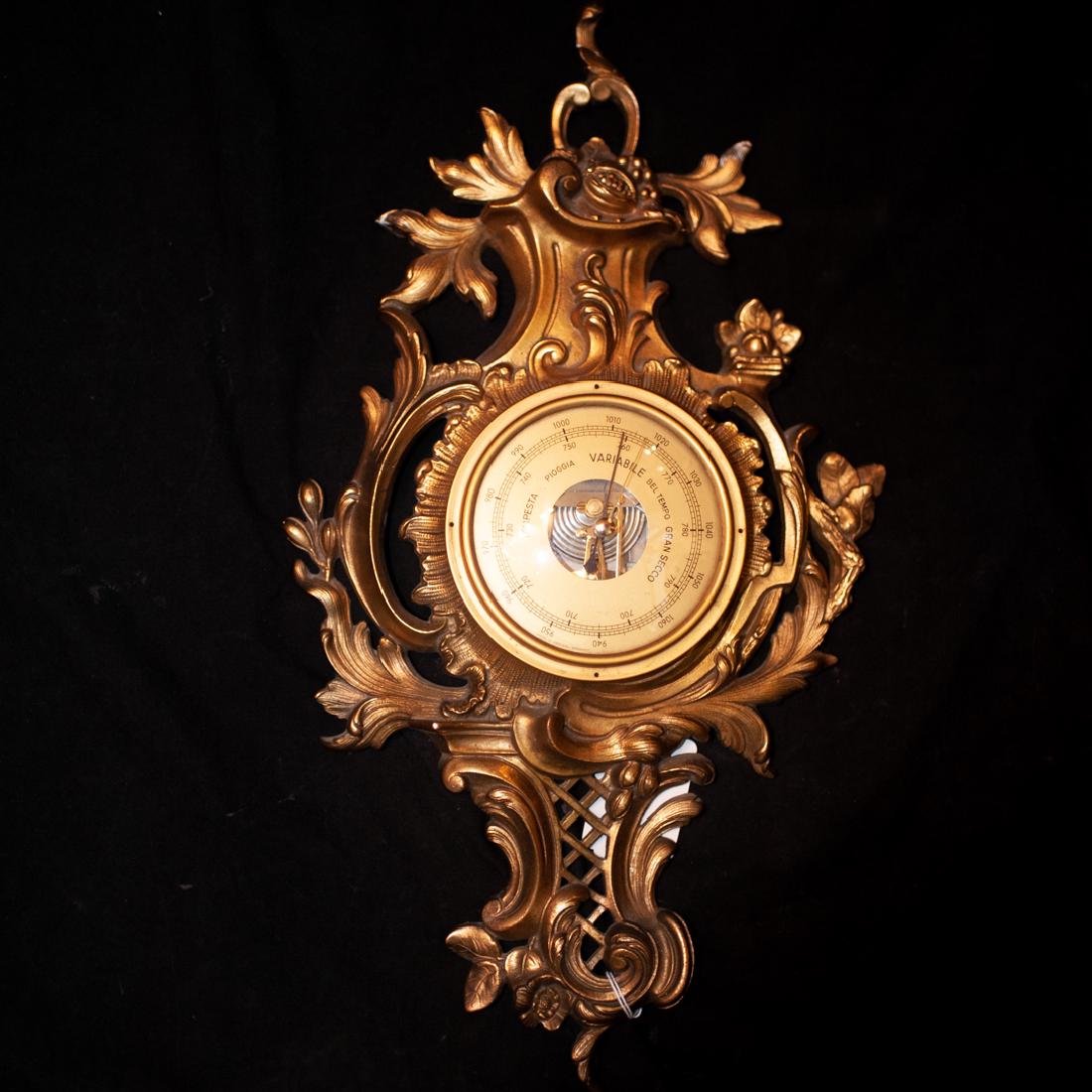 Antique Italian Bronze Barometer (1 of 2)