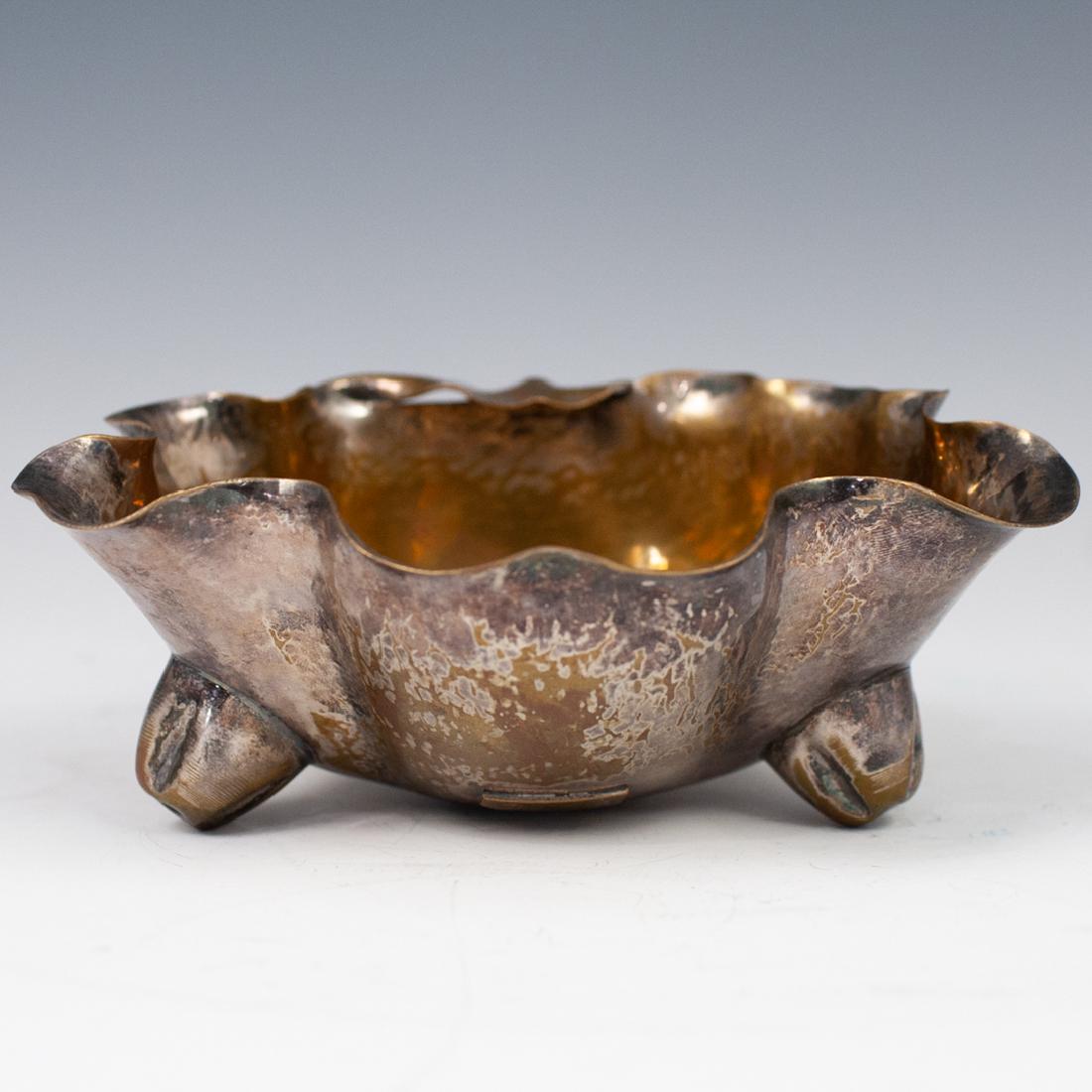 Tinned Copper Shell Footed Bowl (1 of 3)