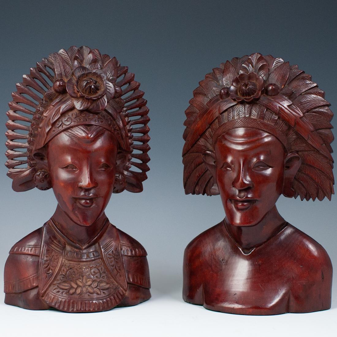 Pair of Native American wood carvings (1 of 4)