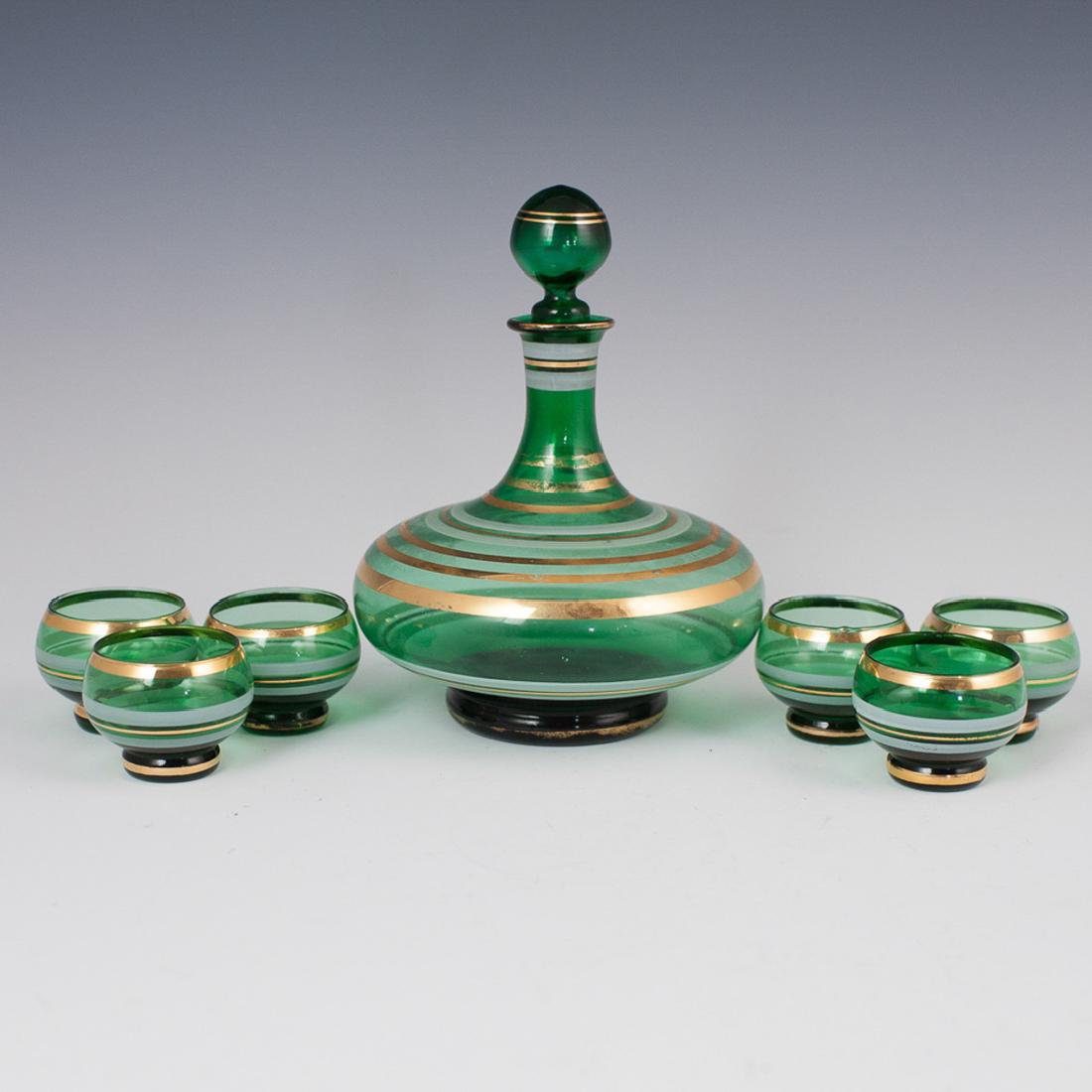 Italian Glass Liquor Set (1 of 4)