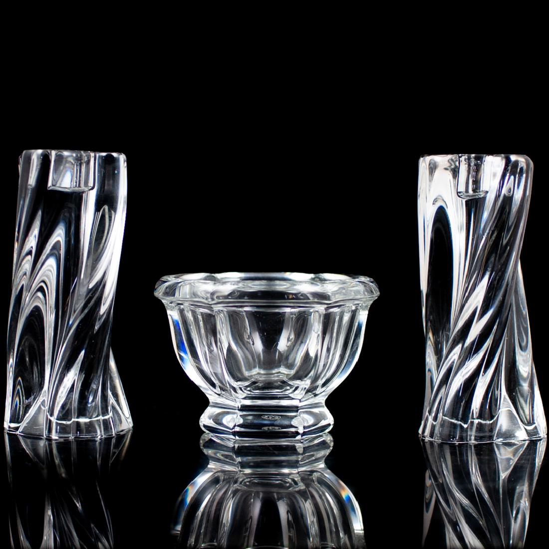 Baccarat Crystal Bowl & Candlesticks (1 of 5)