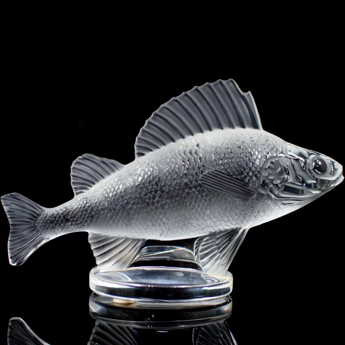 Lalique "Poisson Perch Fish" Crystal Paperweight (1 of 4)