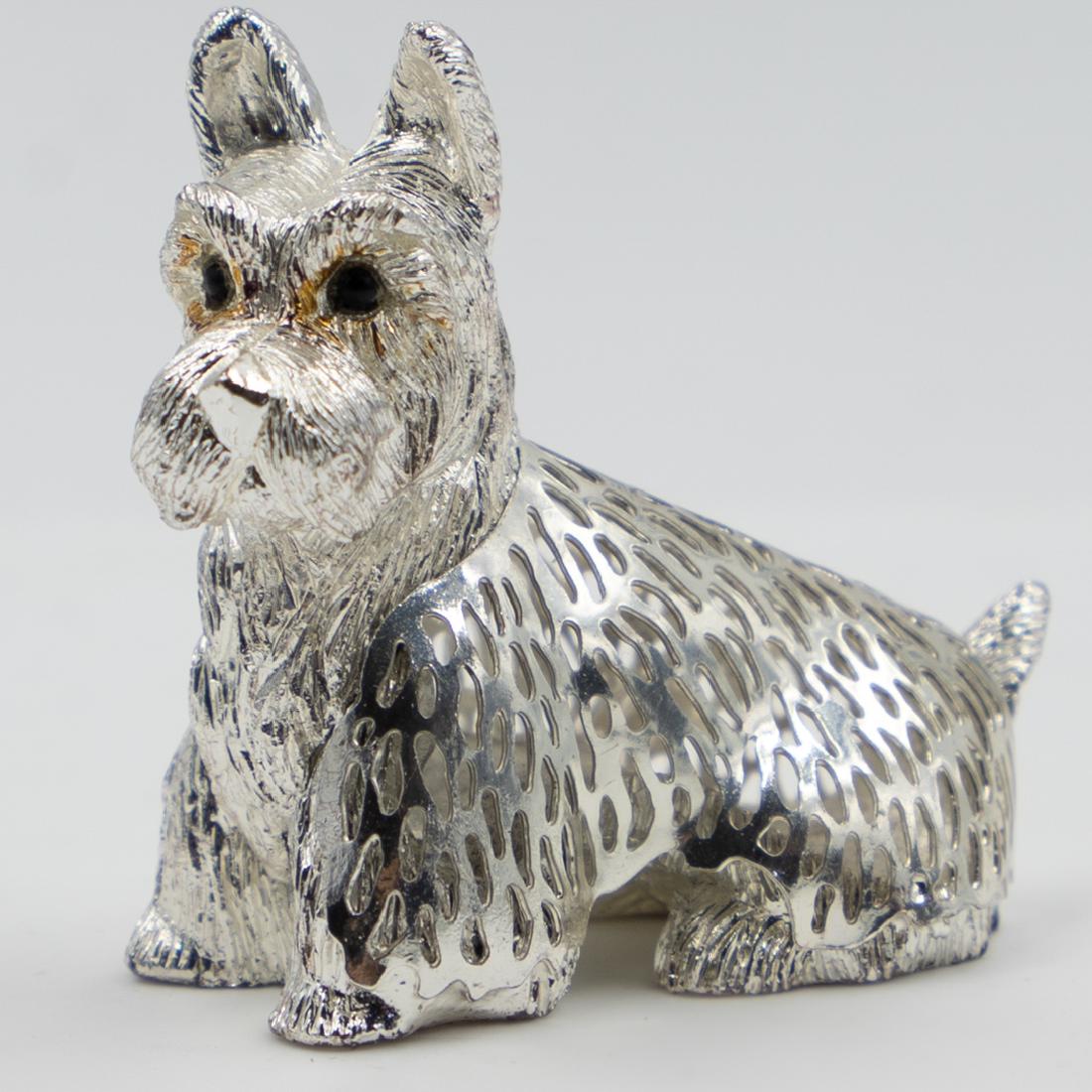 Christofle Silver Plated Terrier Figurine (1 of 3)