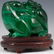 Large Chinese Carved Malachite Toad