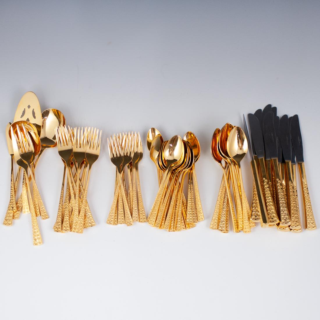 Oxford Hall Gilded Flatware Set (1 of 6)