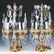 Antique Baccarat Dore Bronze Crystal Girandoles