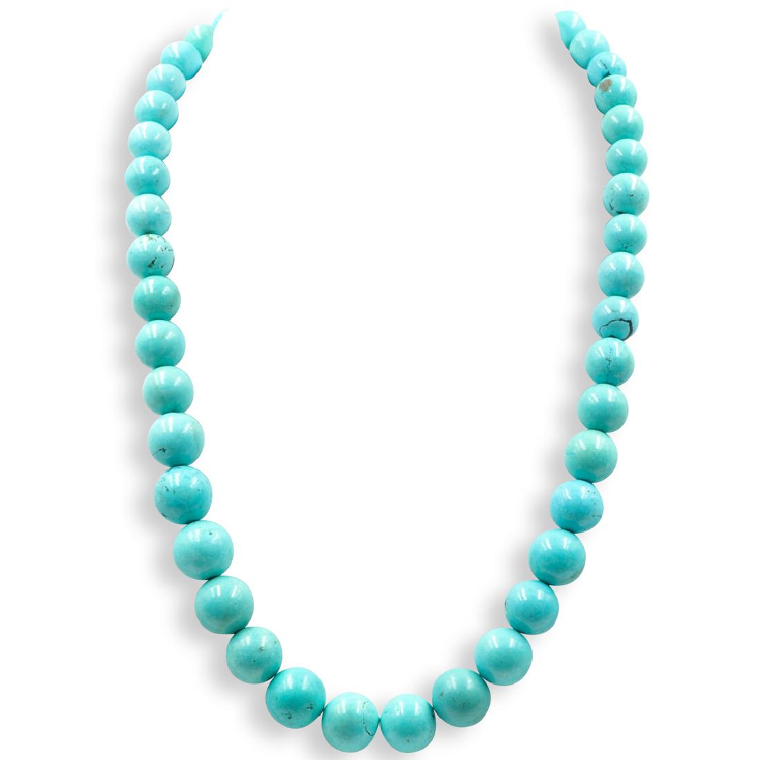 Turquoise Bead Necklace (1 of 4)