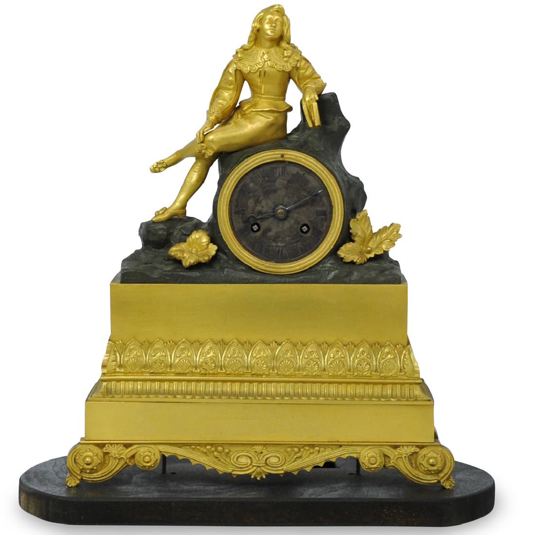 Honore Pons Figural Gilt Bronze Clock (1 of 9)