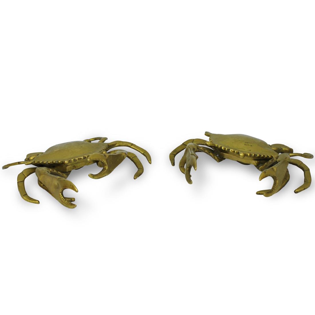 Pair of Brass Crab Ashtrays (1 of 6)