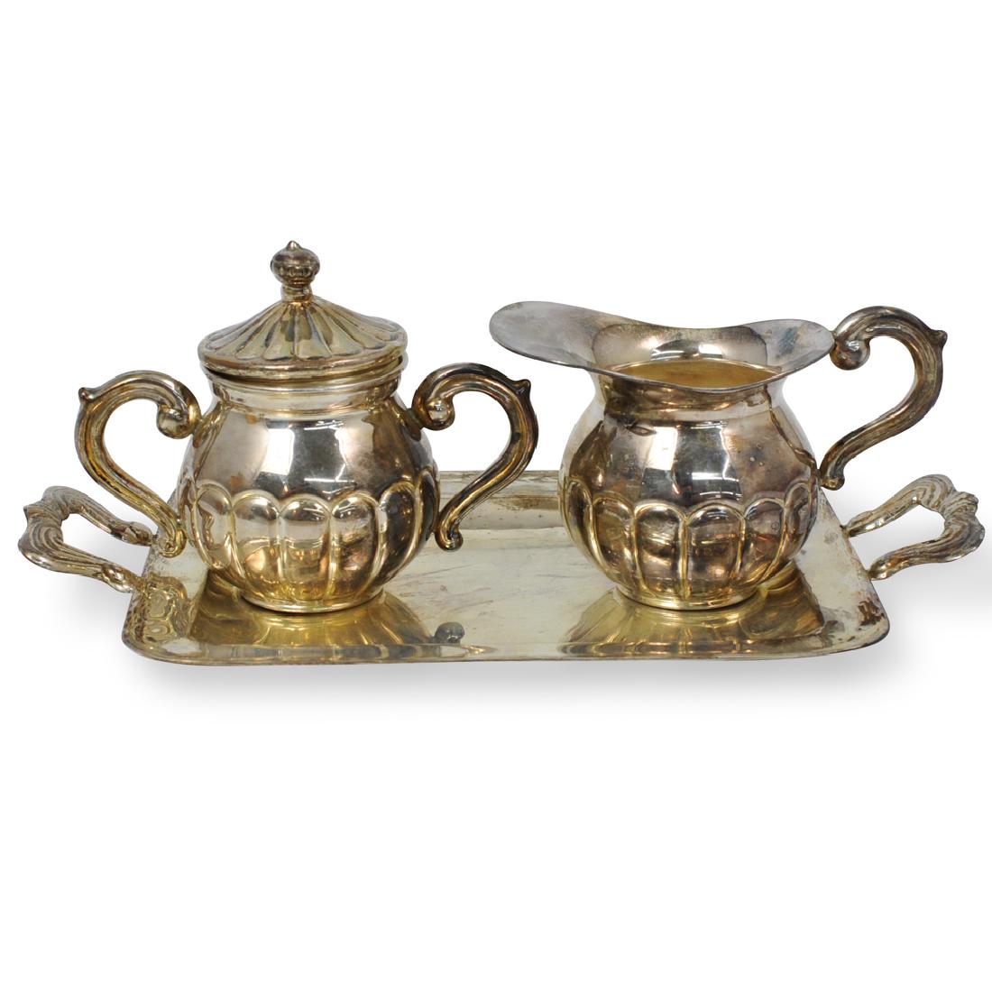 (3 Pc) Sterling Silver Tea Service (1 of 9)