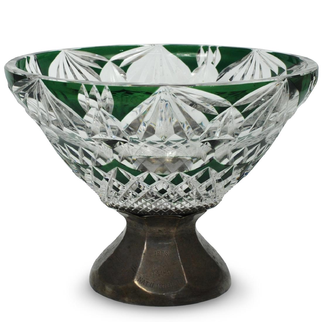 Bohemian Crystal Cut to Clear Bowl on BaseÃ‚ (1 of 6)