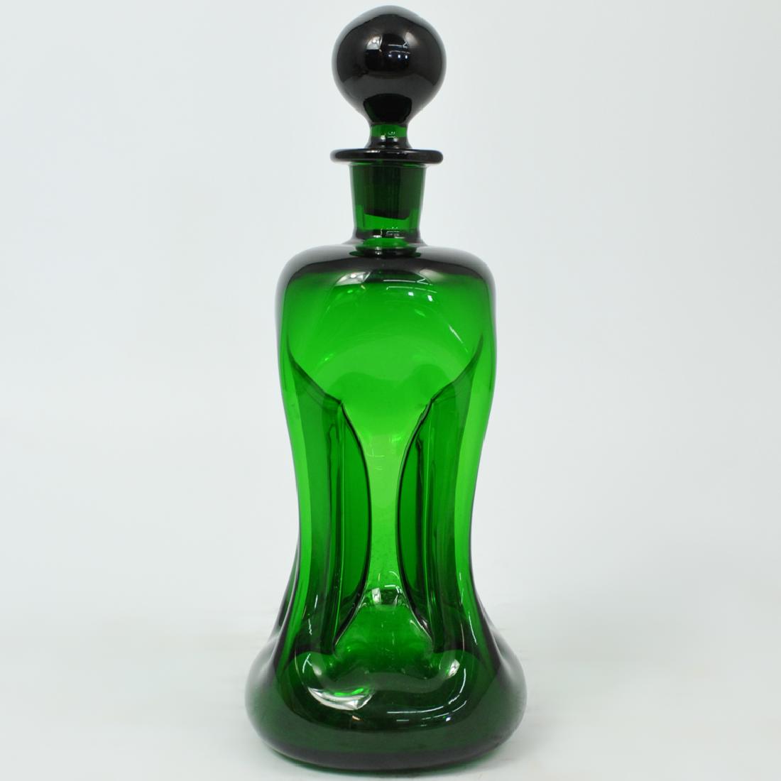 Holmegaard Emerald Hand Blown Glass Decanter (1 of 4)