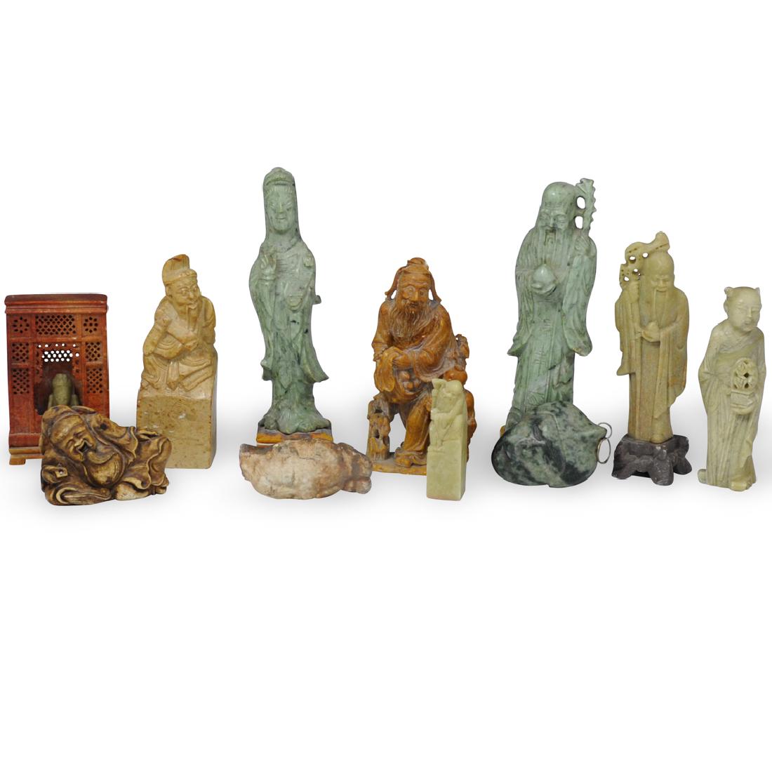 (11 Pc) Chinese Soapstone Figurines (1 of 5)