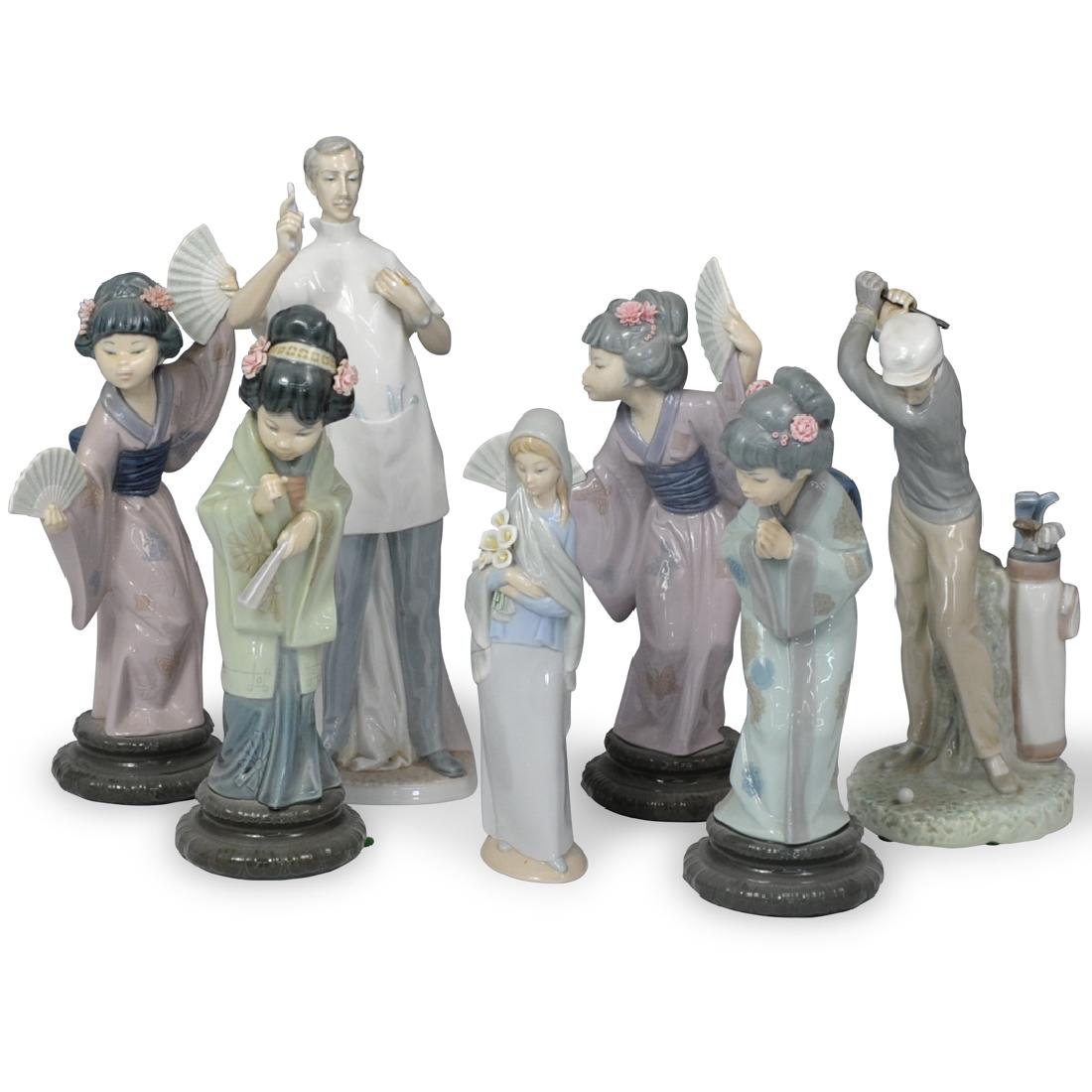 (7 Pc) Lladro Porcelain Figurines (1 of 10)
