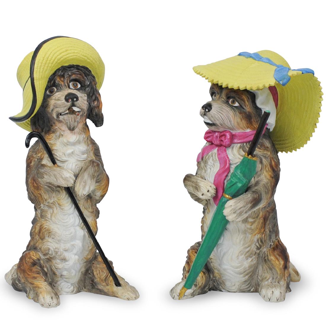 Pair of Vintage Painted Dog Figurines (1 of 7)