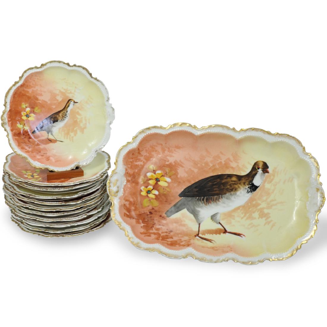 (12 Pc) Limoges Coronet Porcelain Bird Plates (1 of 8)