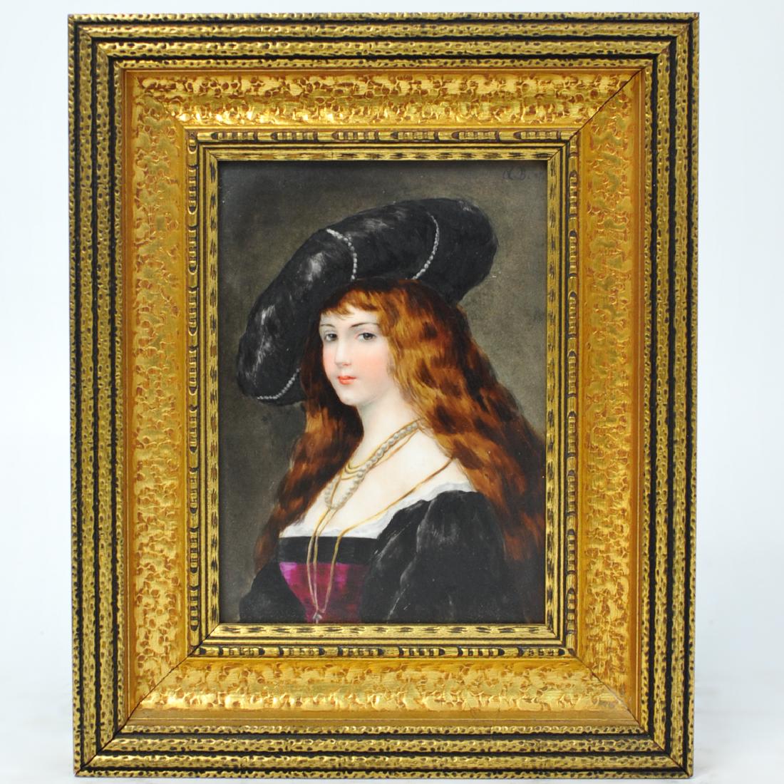 Signed Painting on Porcelain Tile (1 of 4)