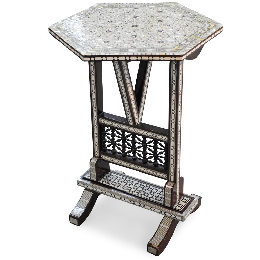 Moroccan Octagonal Side Tilt-Top Inlaid Table (1 of 7)