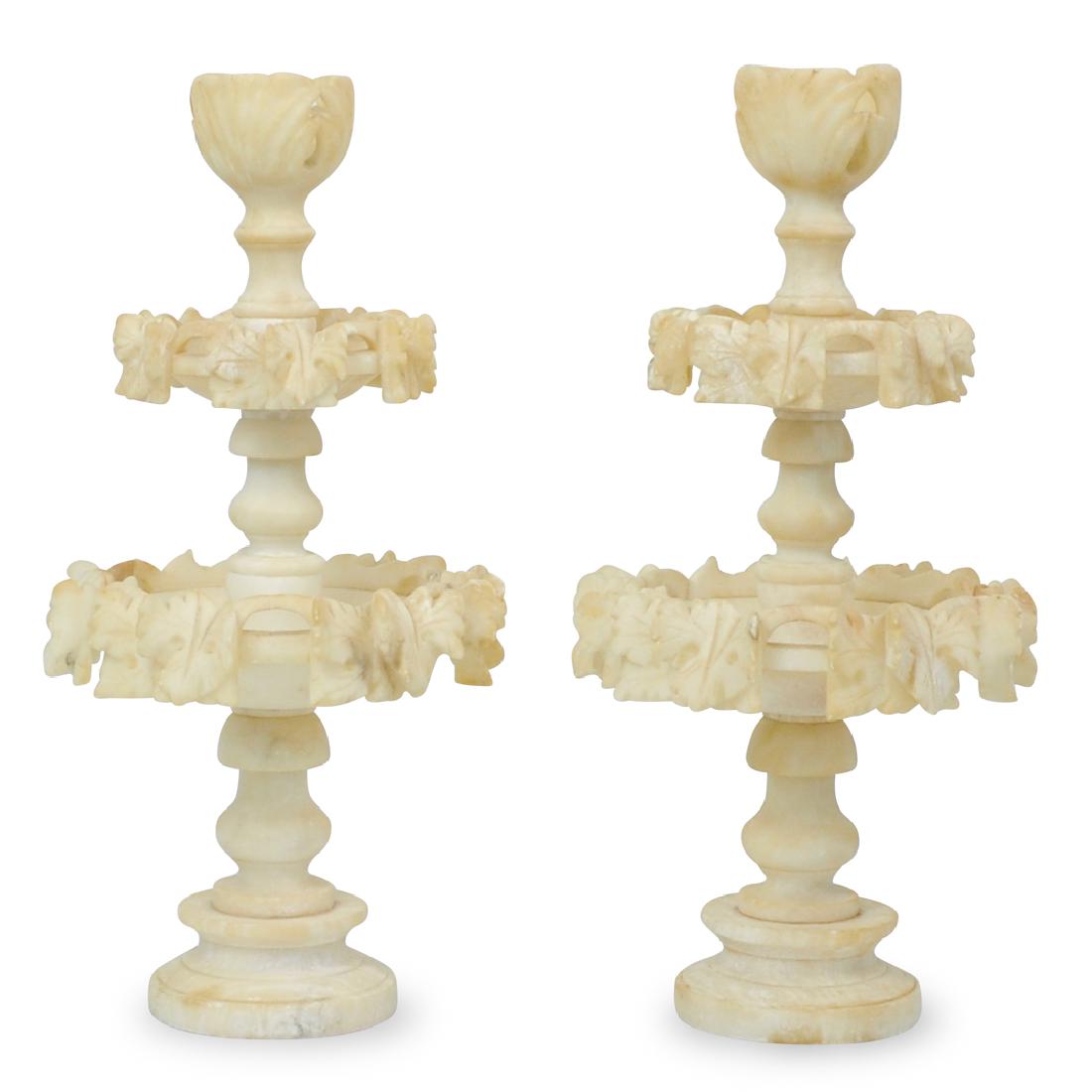 Pair of Alabaster Candelabra (1 of 11)