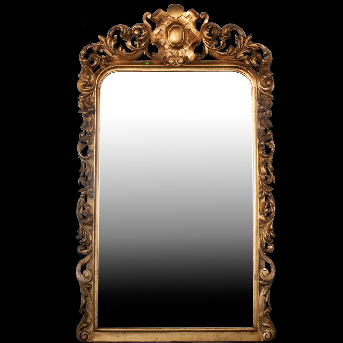 Antique Carved Gilt Wood Mirror (1 of 3)